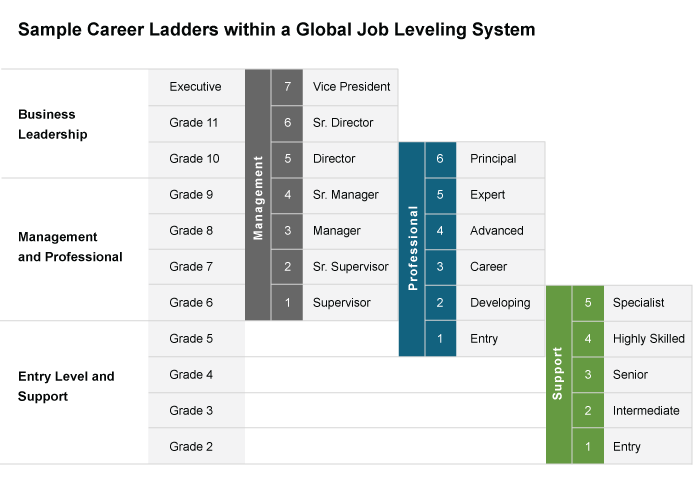 Illustration of Dual Career Ladders within a Job Leveling System